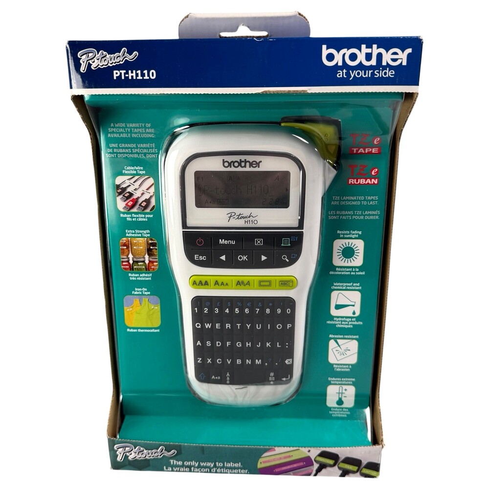 Brother Label Maker Printer Portable Handheld P-Touch PT-H110 White NIB